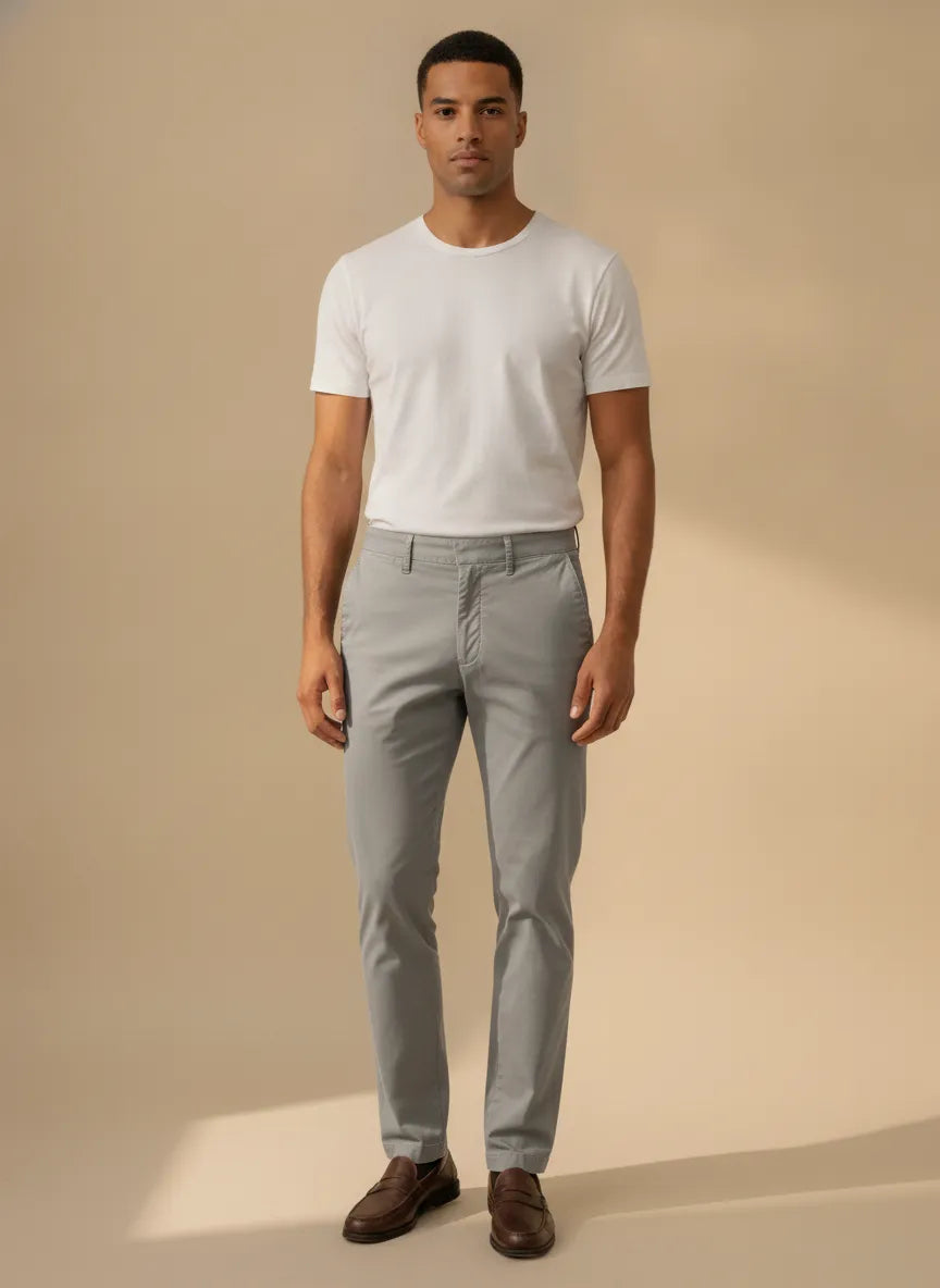 PANTALONE SLIM GABARDINA