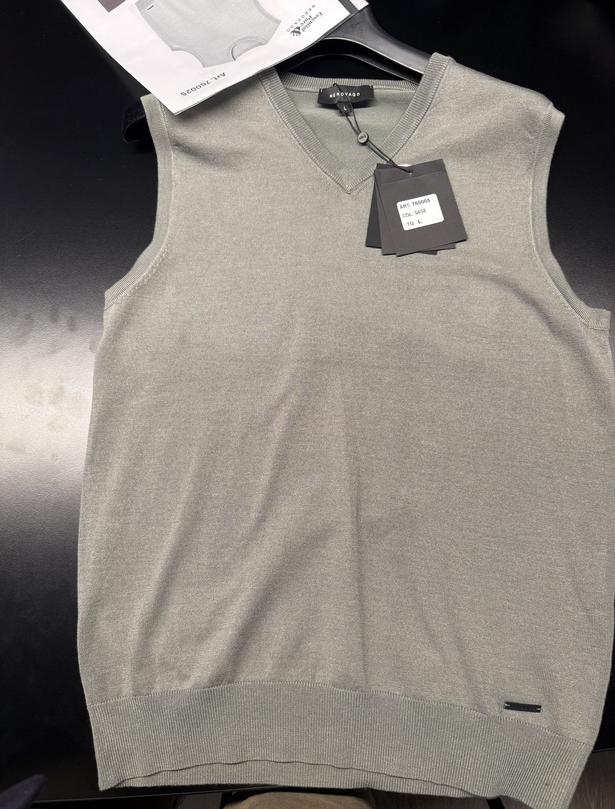 760005 GILET MAGLIA S/V VISCOSA UNITO