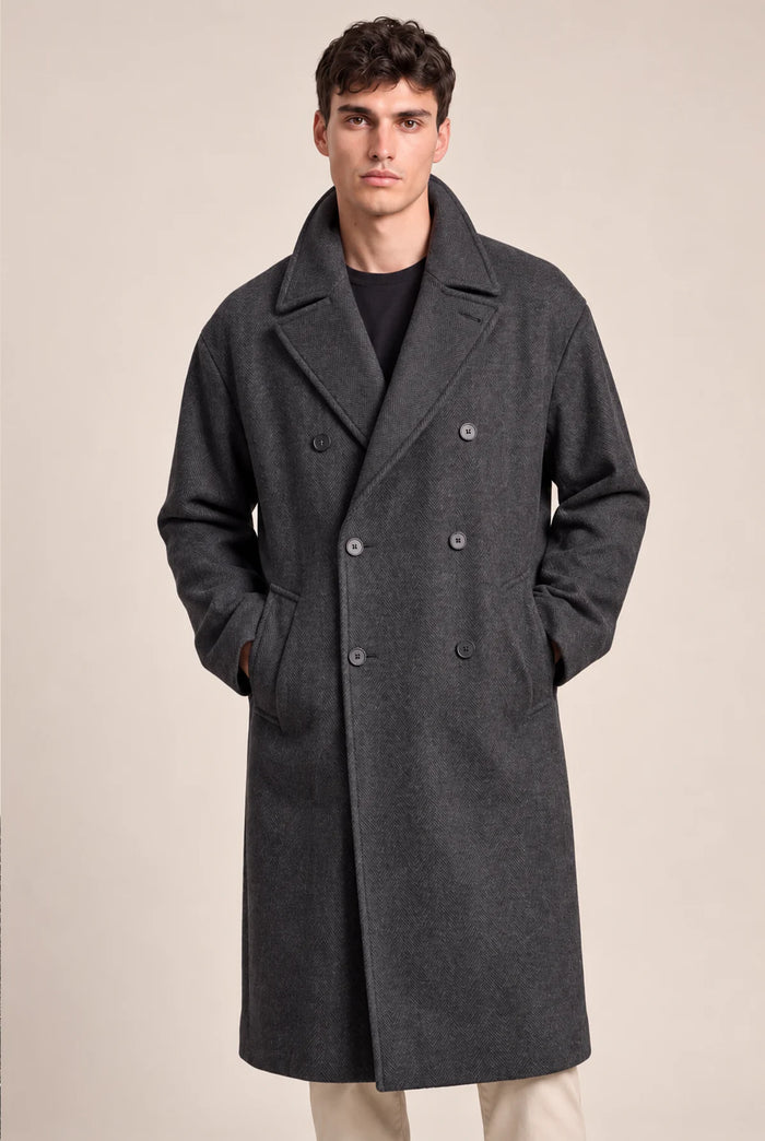 CAPPOTTO SEMI-OVER SPINATO