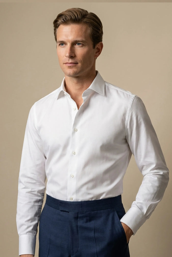 CAMICIA NO STIRO 100% COTONE TWILL
