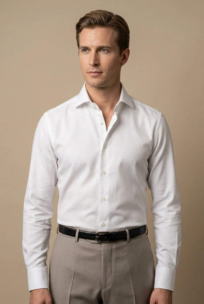 CAMICIA COTONE DOPPIO RITORTO NIDO D’APE