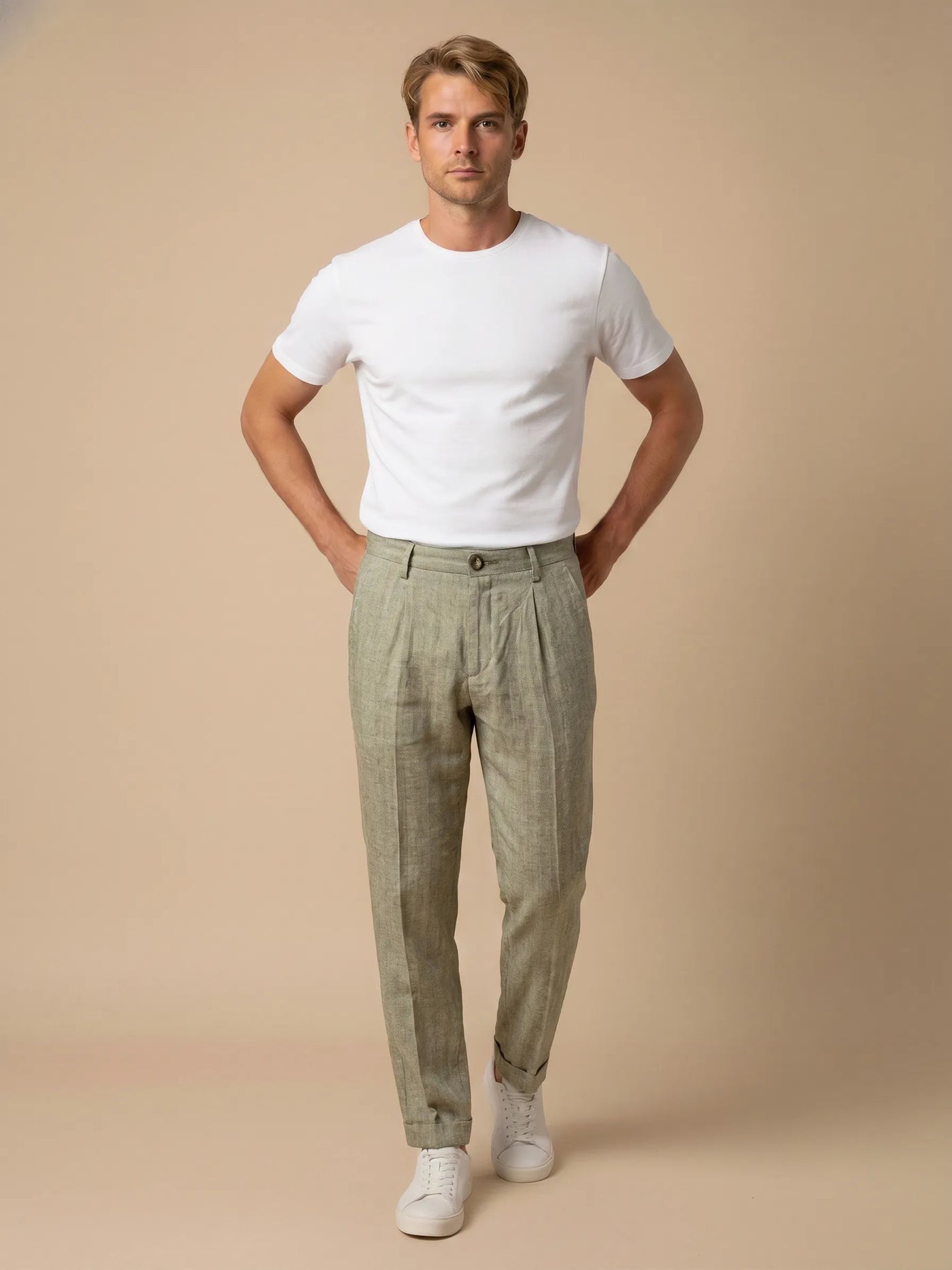 PANTALONE COT/LINO RESCA