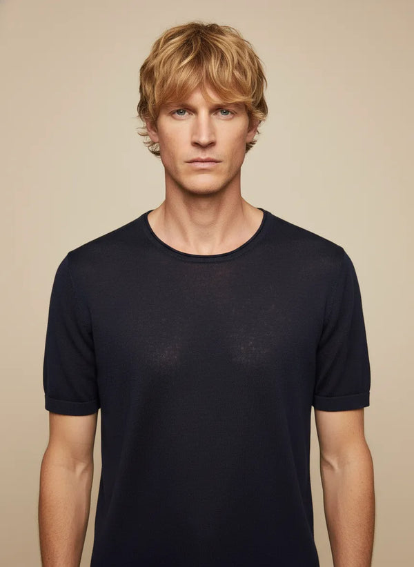 MAGLIA MEZZA MANICA IN MISTO LINO UNITA