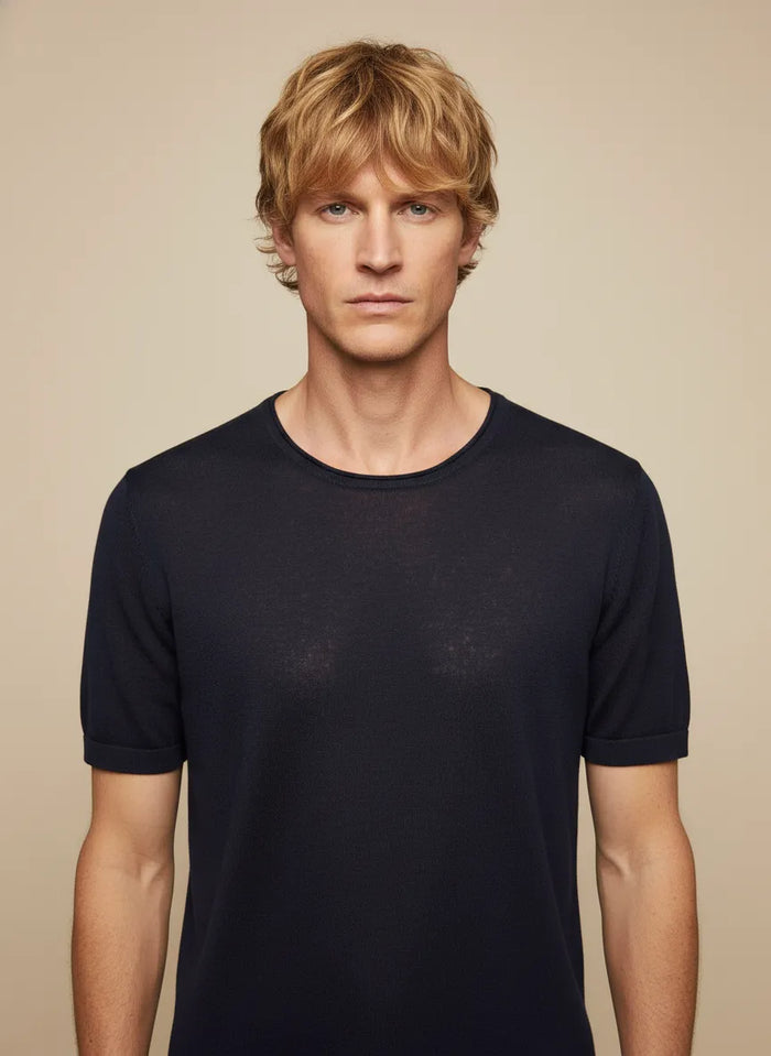 MAGLIA MEZZA MANICA IN MISTO LINO UNITA