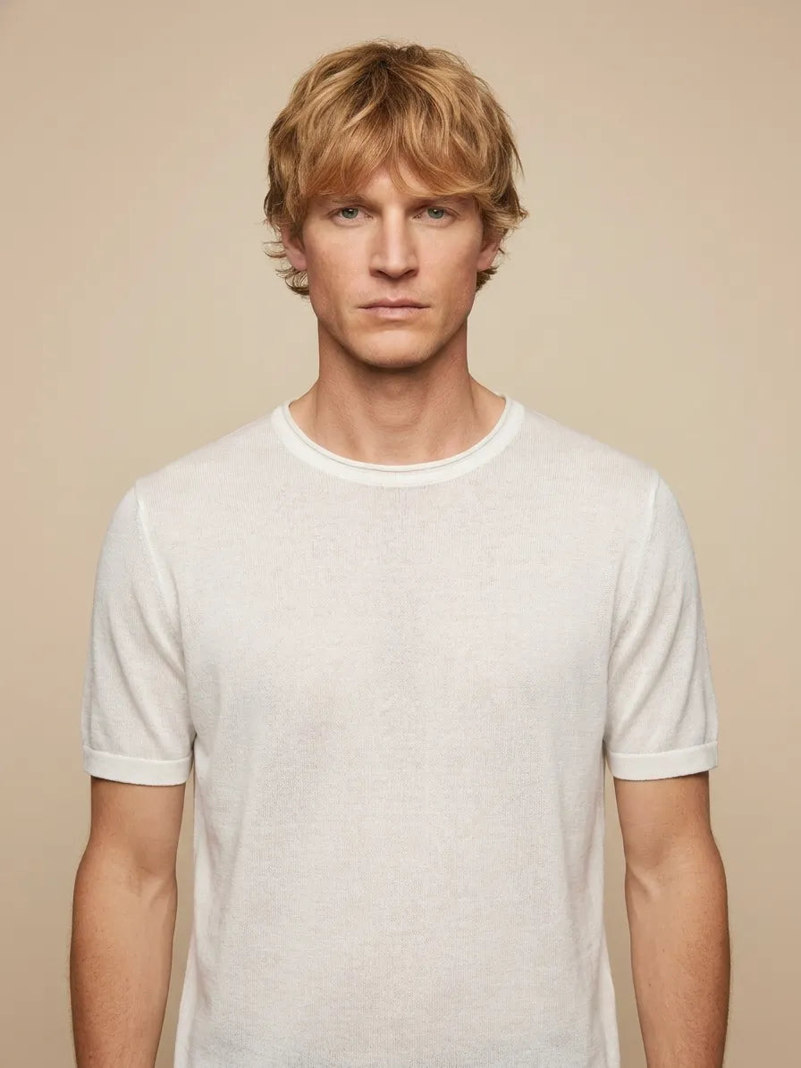 MAGLIA MEZZA MANICA IN MISTO LINO UNITA