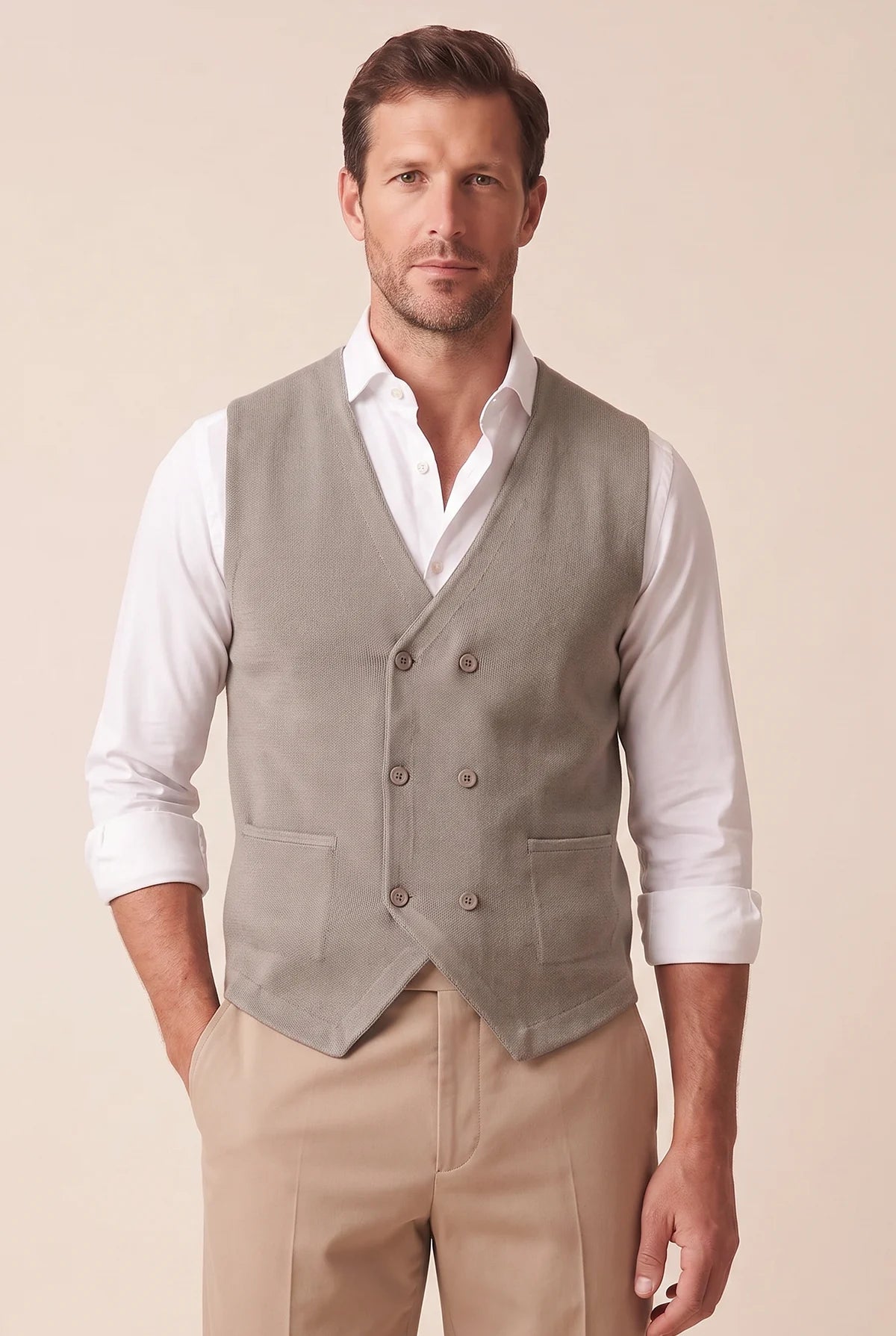GILET DOPPIOPETTO MICRO OP VISCOSA