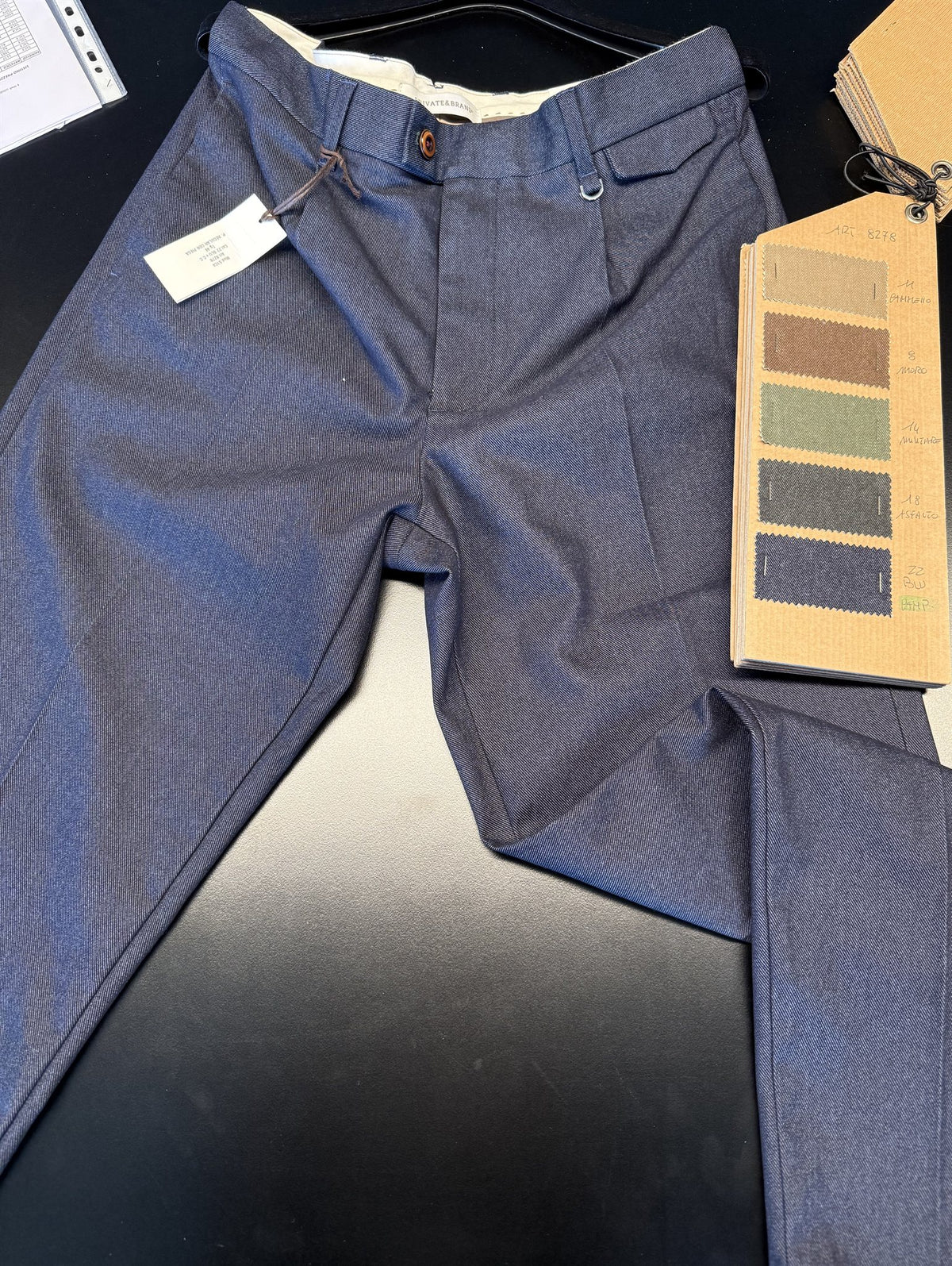 51C4-8278 PANTALONE PINCES EFFETTO DENIM