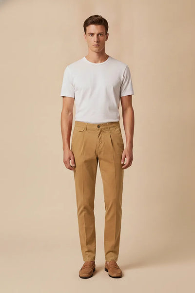 Pantalone 1 Pinces in Gabardina - POSITANO