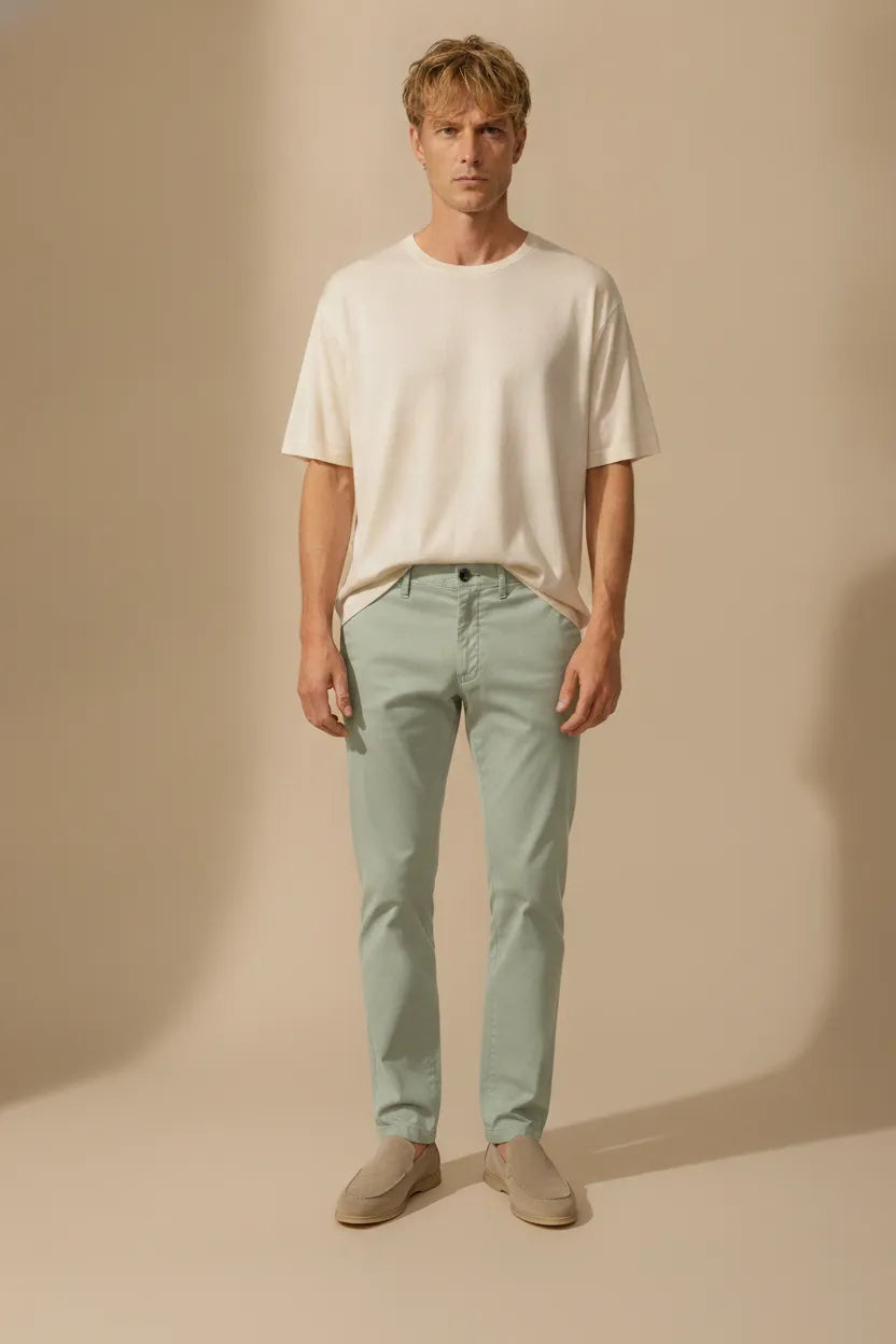 PANTALONE SLIM GABARDINA
