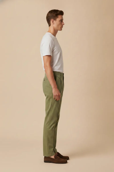 Pantalone 1 Pinces in Gabardina - POSITANO