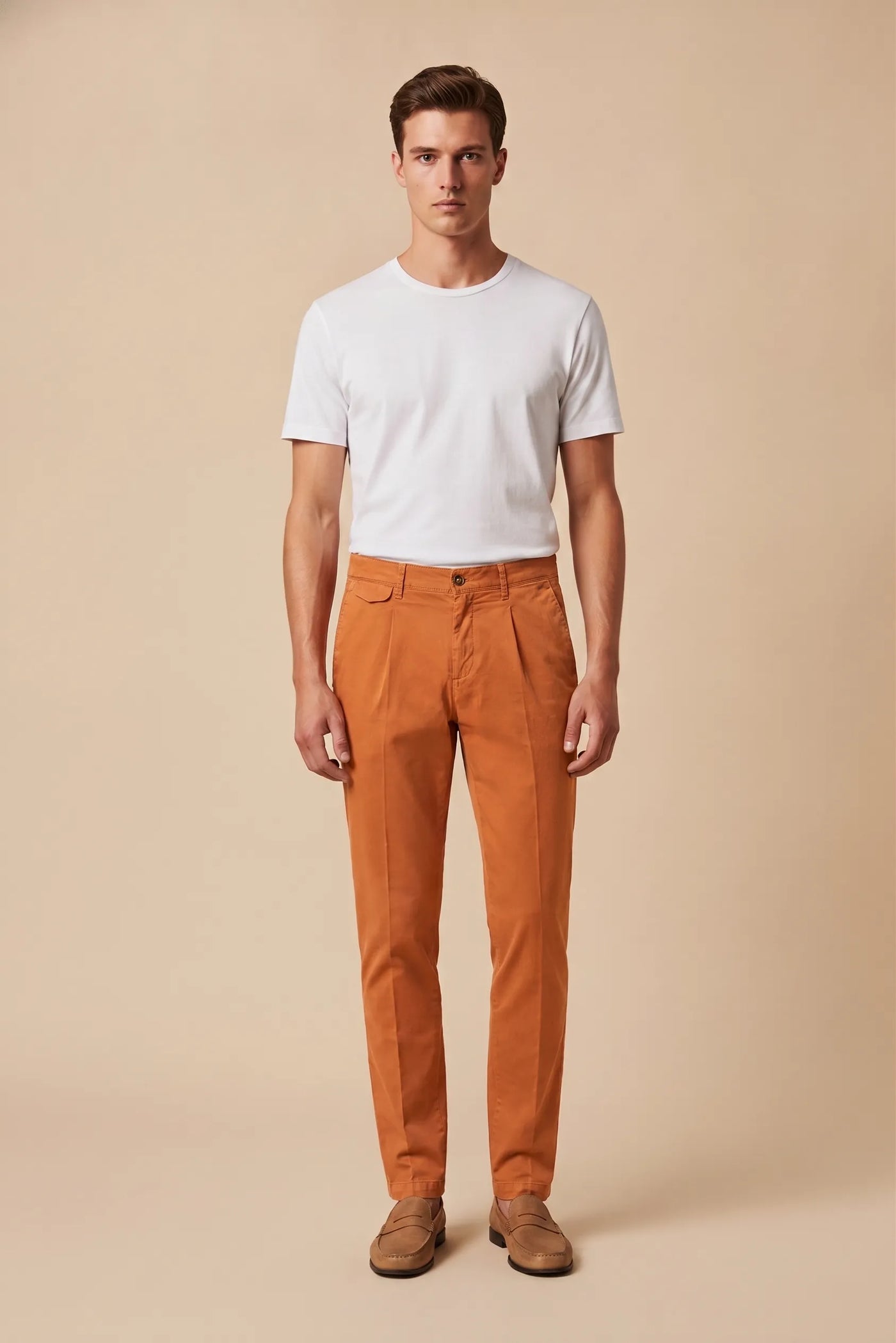 Pantalone 1 Pinces in Gabardina - POSITANO