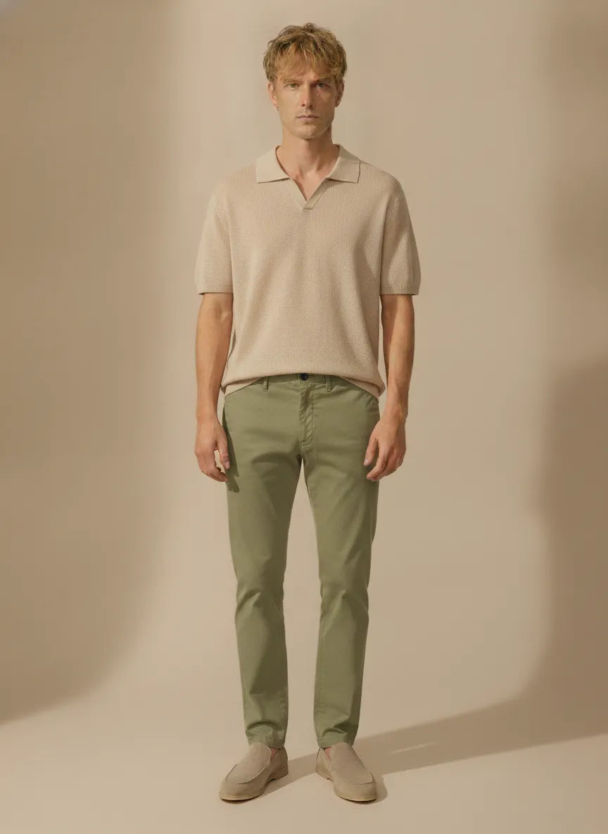PANTALONE SLIM GABARDINA