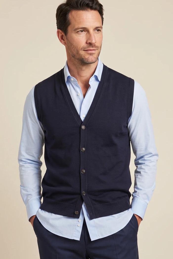 Gilet Cardigan in Maglia di Viscosa