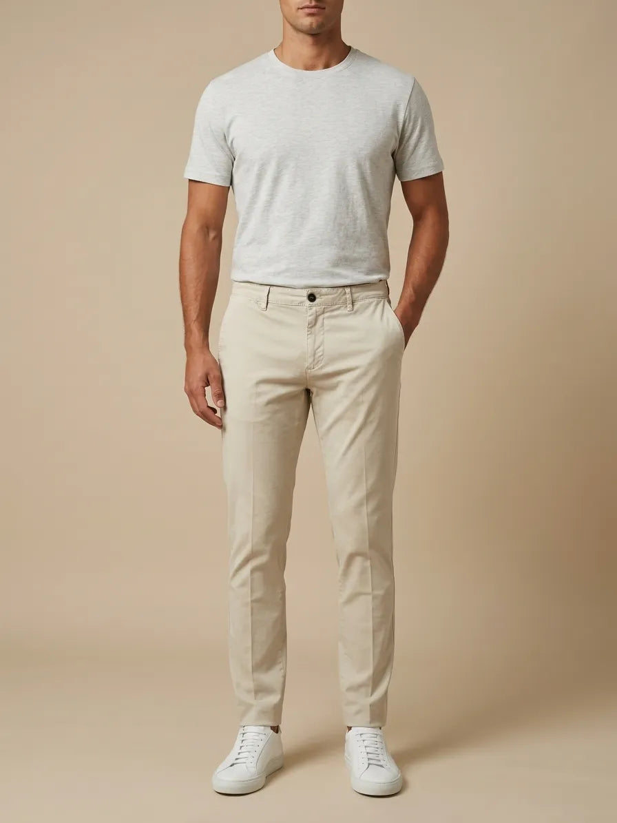 PANTALONE SLIM GABARDINA