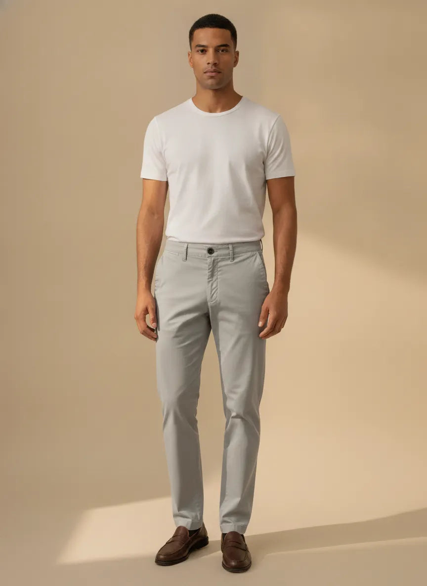 PANTALONE SLIM GABARDINA