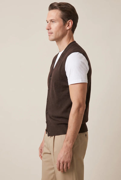 Gilet Cardigan in Maglia di Viscosa