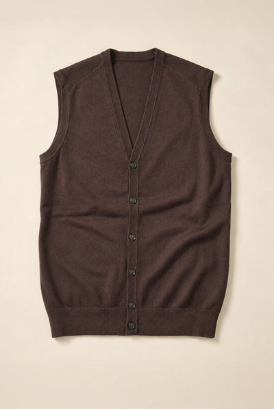 Gilet Cardigan in Maglia di Viscosa