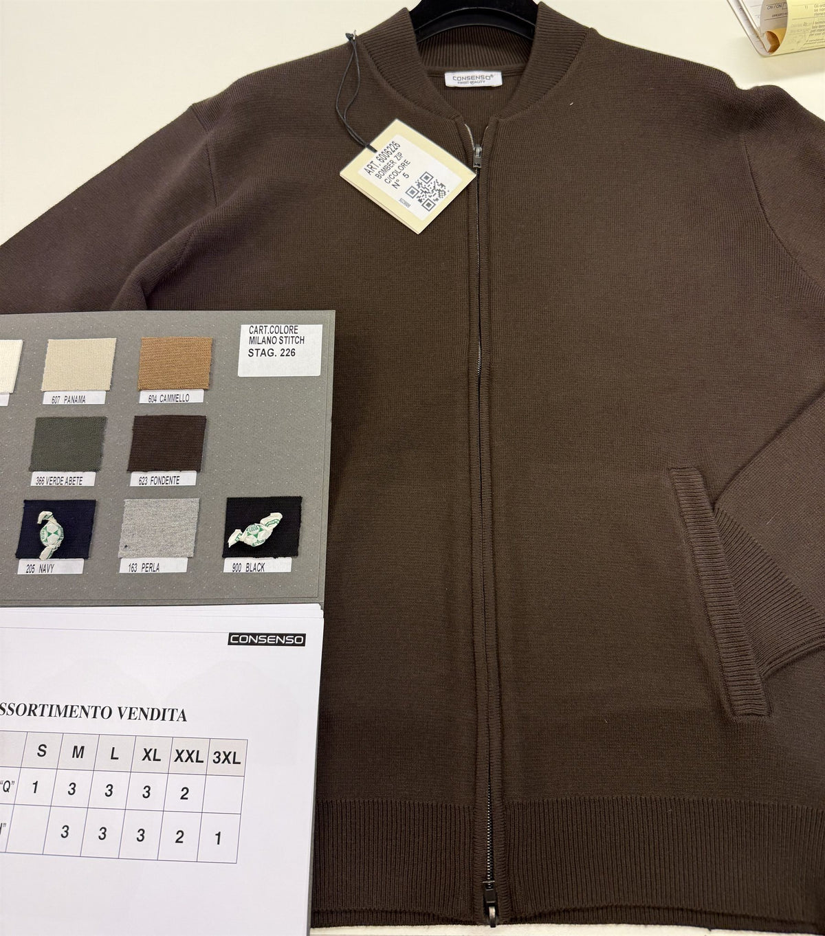 6006226 MAGLIA BOMBER DOPPIO FILO