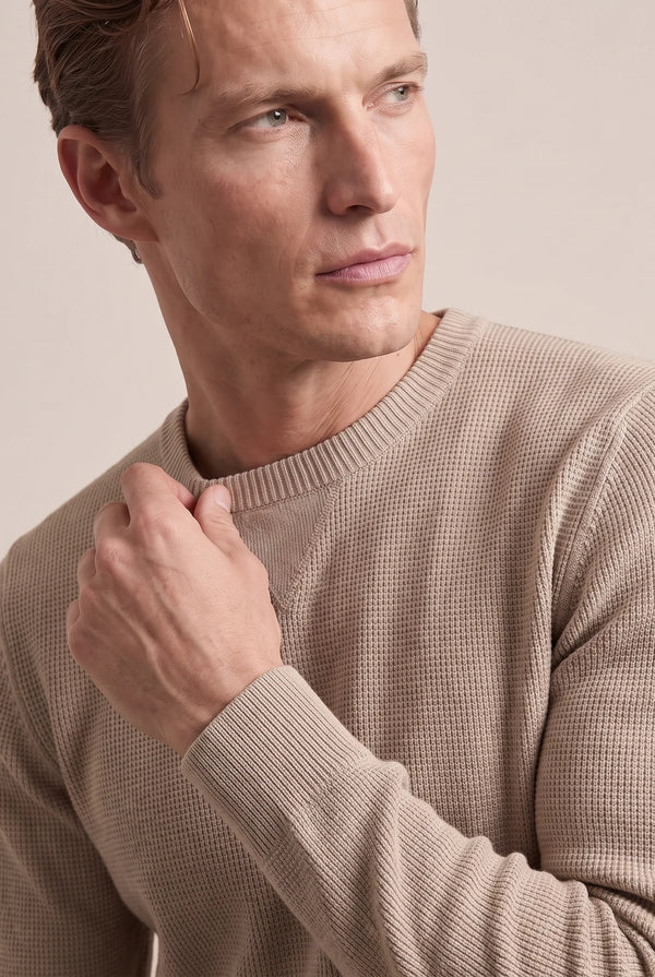 MAGLIA GIROCOLLO OPERATA IN MISTO LANA