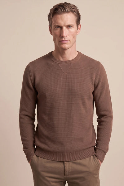MAGLIA GIROCOLLO OPERATA IN MISTO LANA