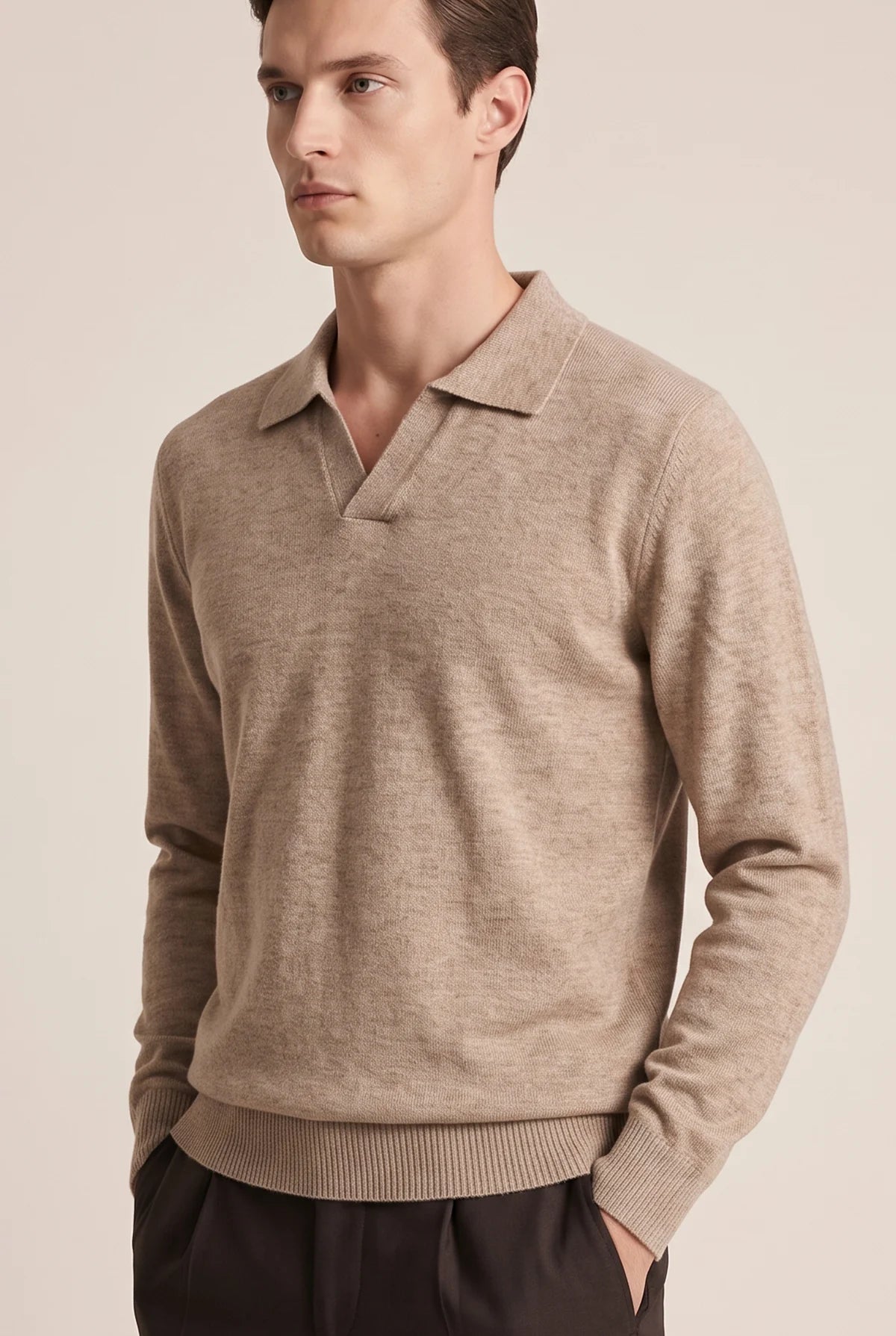 Maglia Polo Derby in Misto Cashmere