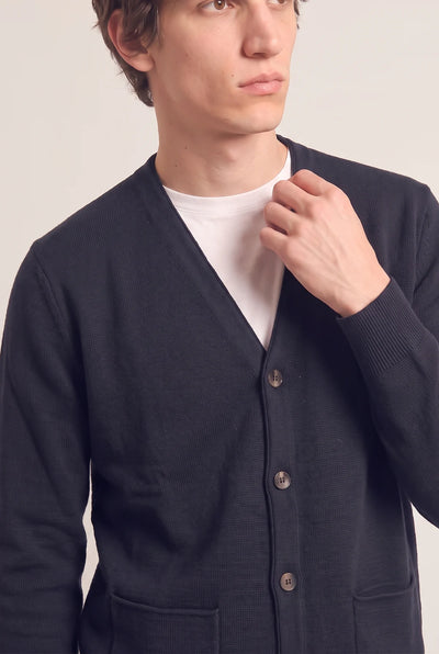 MAGLIA CARDIGAN DOPPIO FILO