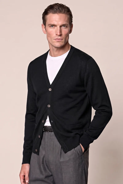 MAGLIA CARDIGAN DOPPIO FILO