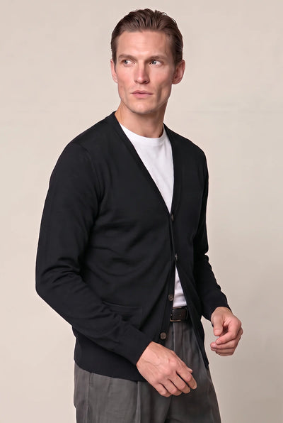 MAGLIA CARDIGAN DOPPIO FILO