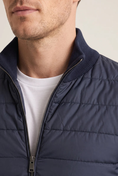 MAGLIA GIACCA TRAPUNTATA IN MAGLIA A DOPPIO FILO
