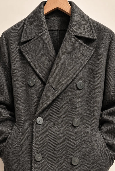 CAPPOTTO SEMI-OVER SPINATO