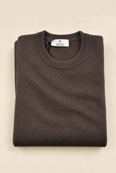 MAGLIA GIROCOLLO IN VISCOSA OPERATA
