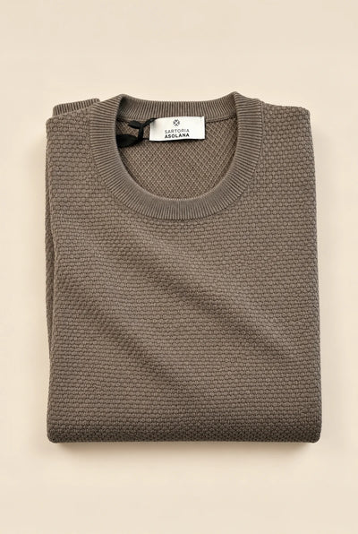 MAGLIA GIROCOLLO IN VISCOSA OPERATA