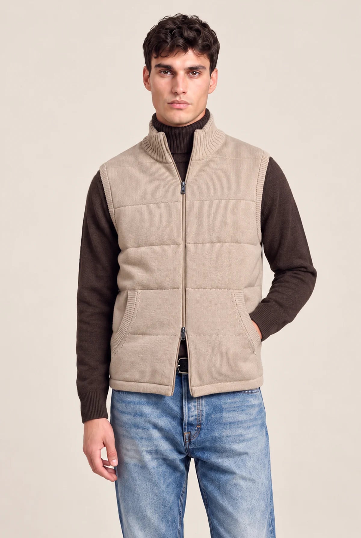 GILET MAGLIA TRAPUNTATO