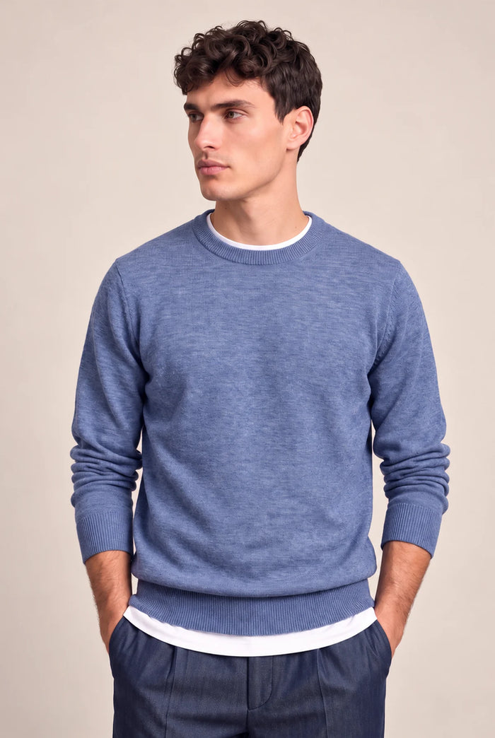 MAGLIA GIROCOLLO IN CASHMERE, LANA, SETA E MODAL