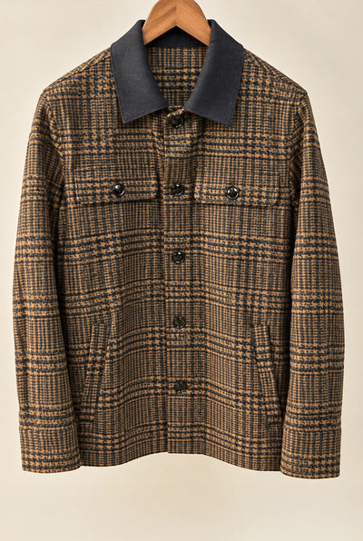 GIACCA OVERSHIRT GALLES COLLO VELLUTO