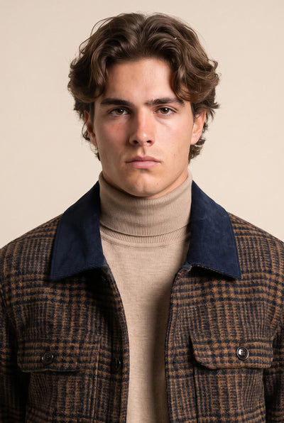GIACCA OVERSHIRT GALLES COLLO VELLUTO