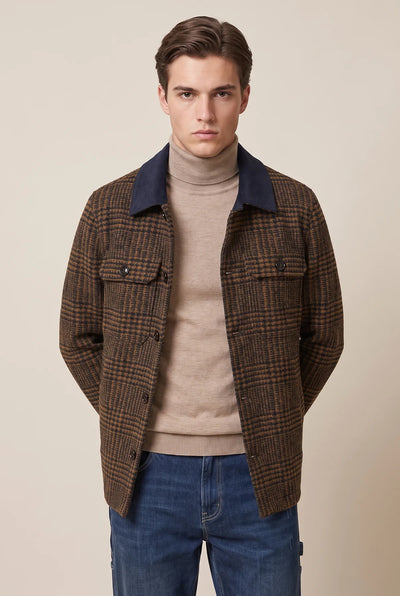 GIACCA OVERSHIRT GALLES COLLO VELLUTO