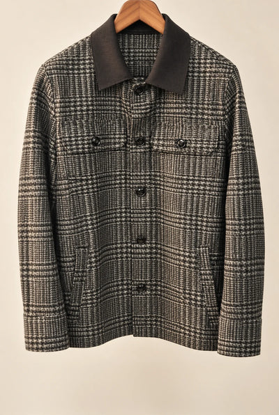 GIACCA OVERSHIRT GALLES COLLO VELLUTO