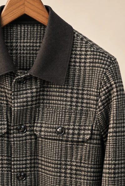 GIACCA OVERSHIRT GALLES COLLO VELLUTO