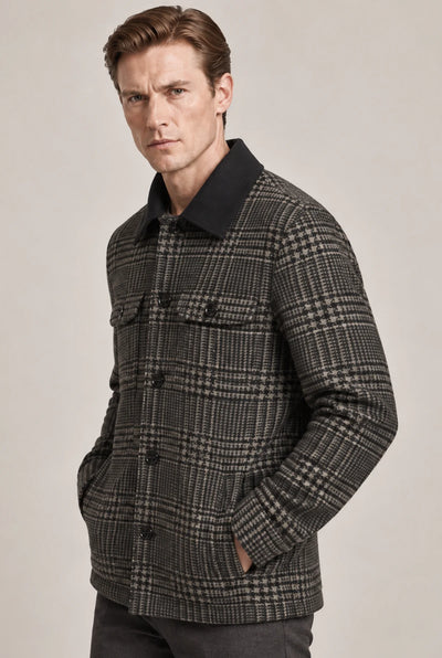 GIACCA OVERSHIRT GALLES COLLO VELLUTO