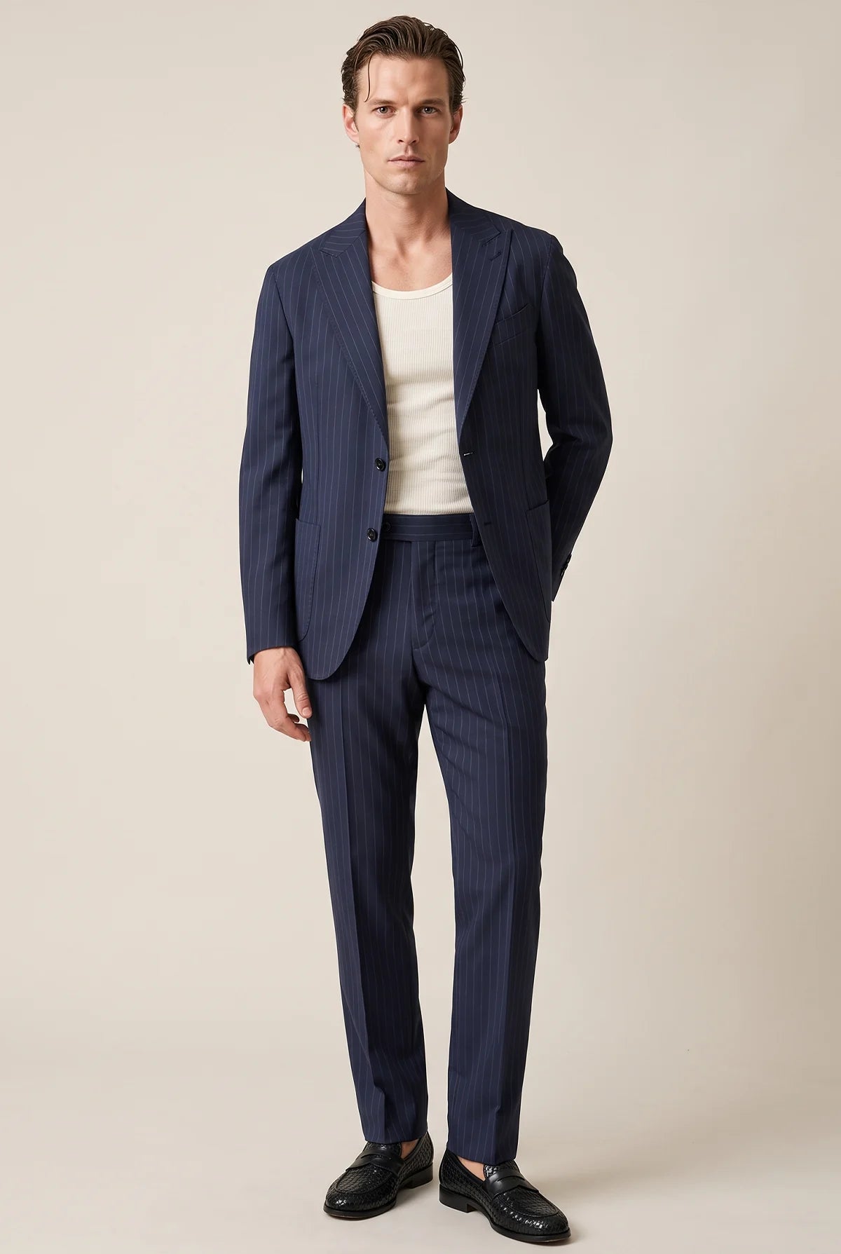 CARDUCCI-ABS111/R ABITO JERSEY GESSATO
