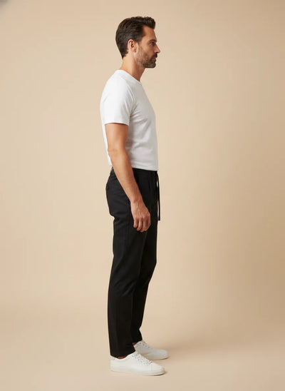 Pantalone Carrot Fit in Gabardina con Coulisse