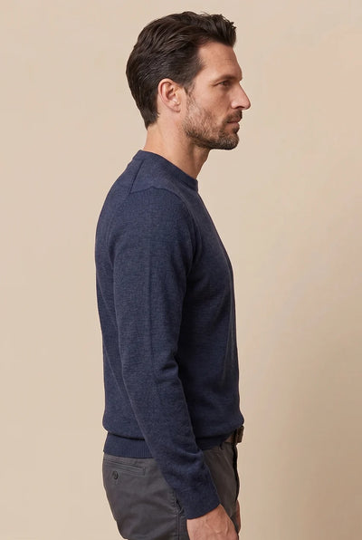 DRONE — Maglia girocollo in 100% lana merino Tollegno
