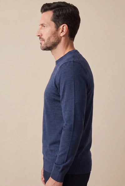 DRONE — Maglia girocollo in 100% lana merino Tollegno