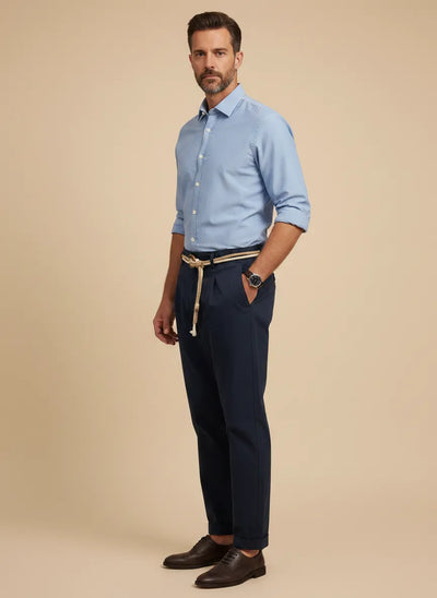 Pantalone in Tela Vela di Cotone
