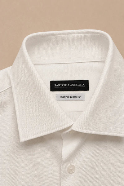 CAMICIA COTONE DOPPIO RITORTO NIDO D’APE