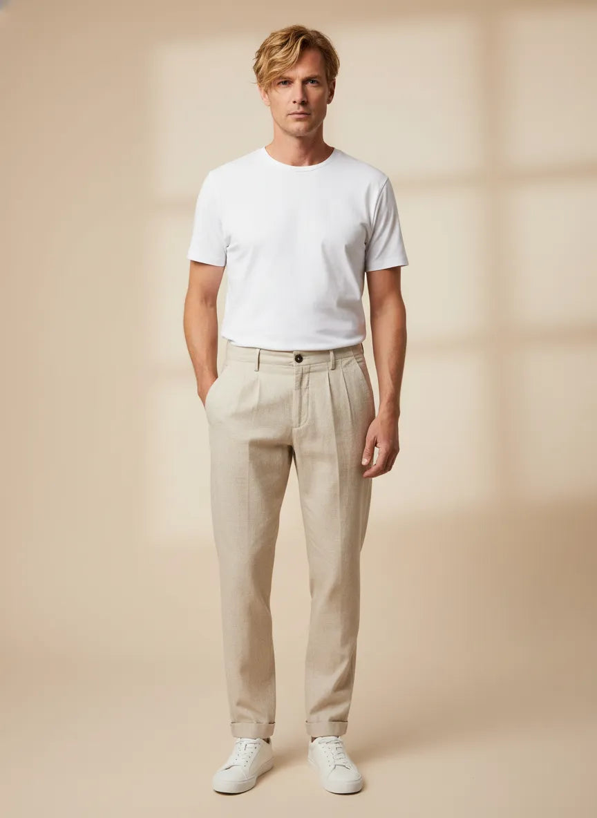 PANTALONE COT/LINO RESCA