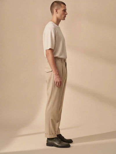PANTALONE PINCES RASO COTONE PALINURO
