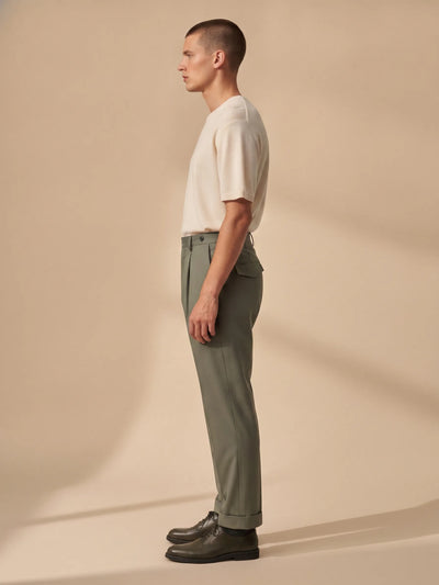 PANTALONE PINCES RASO COTONE PALINURO