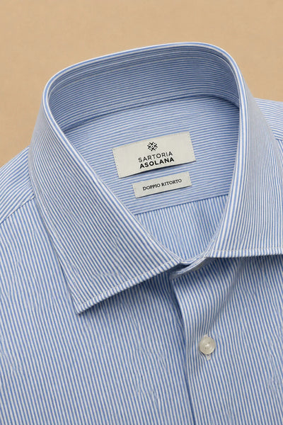 CAMICIA MODERN FIT RIGA SOTTILE IN COTONE